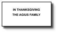 IN THANKSGIVING THE AGIUS FAMILY   348