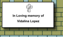 In Loving memory of Vidalina Lopez   337