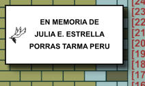 EN MEMORIA DE JULIA E. ESTRELLA PORRAS TARMA PERU   283