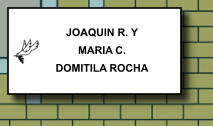 JOAQUIN R. Y MARIA C. DOMITILA ROCHA   189
